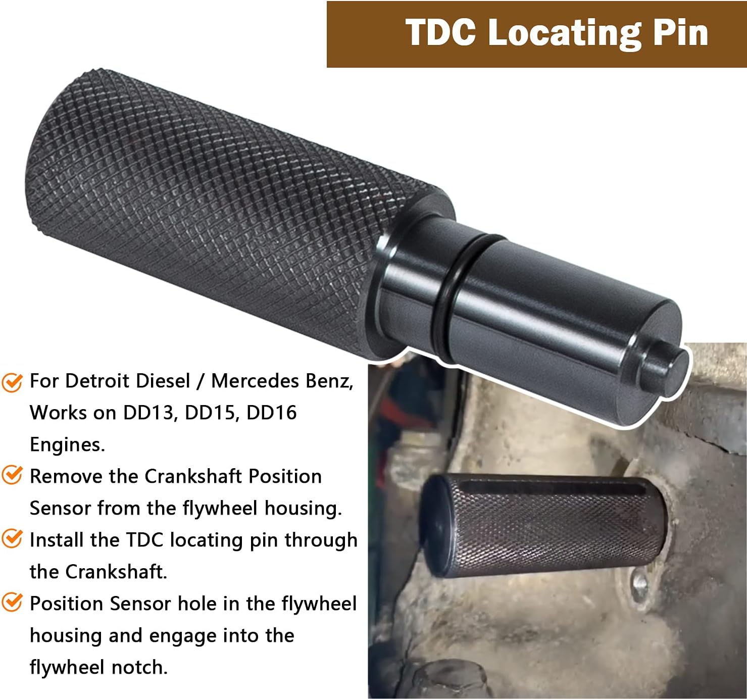 DD15 Timing Tool Engine Brake Adjustment Tool/Engine Barring Tool/TDC Locating Pin/Fuel Line Socket/Idler 3 Cantilever Tool/Crankshaft TDC Locating Tool/Camshaft Timing Tools for Detroit Diesel DD15