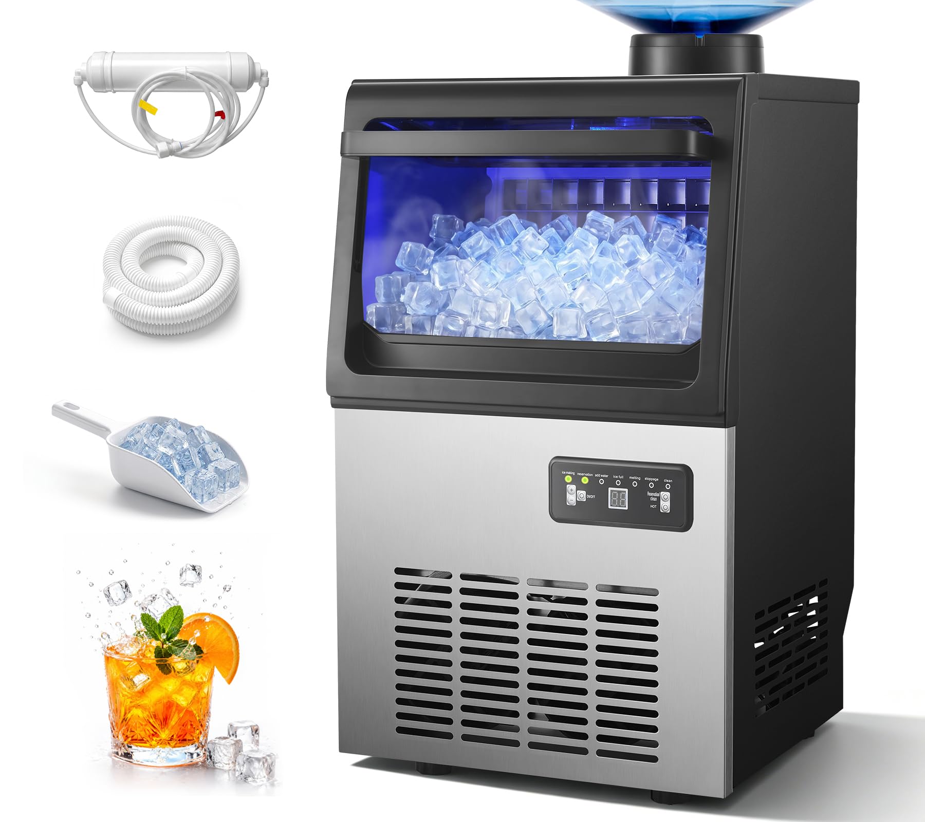 Photo 1 of Zomagas 90 lbs Commercial Ice Machine with 18 lbs Storage