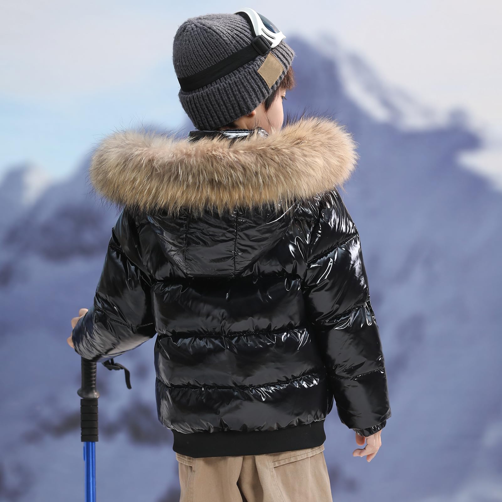 Cappotto Invernale Bambina e Bambino Giacca Imbottita con Cappuccio Giacche Cappotti Raggazzi Antivento