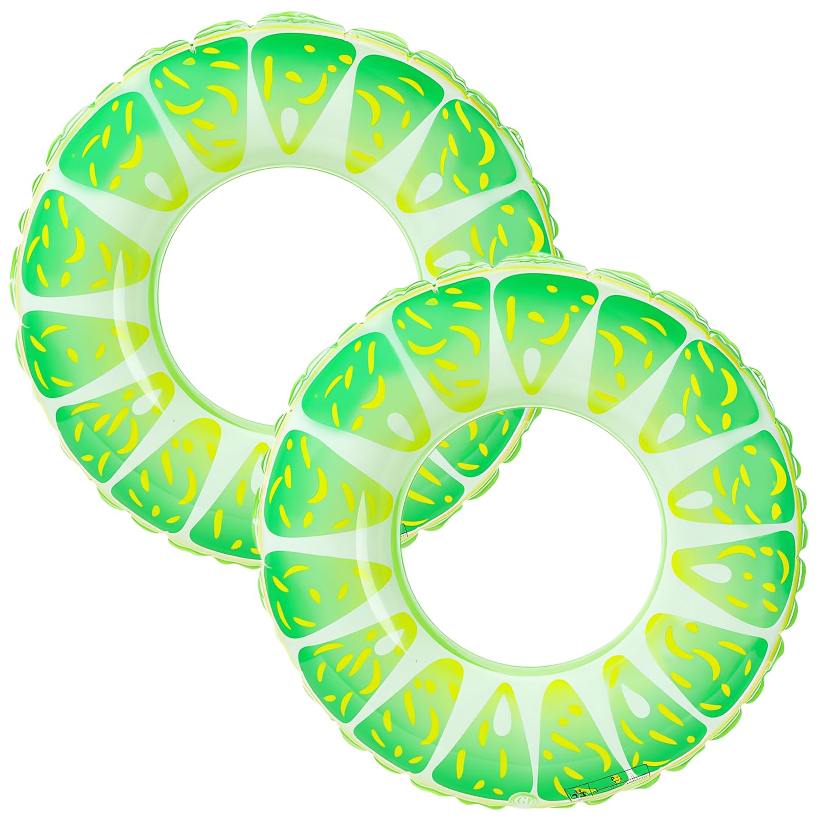 2 Pack Kids Inflatable Swimming Rings 90cm,Fruit Print Swim Rings for Adult Kid,Swimming Ring Inflatable Rubber Rings Pool Floats for Boys Girls Women Paddling Pool,Beach,Holiday and Summer Water Play