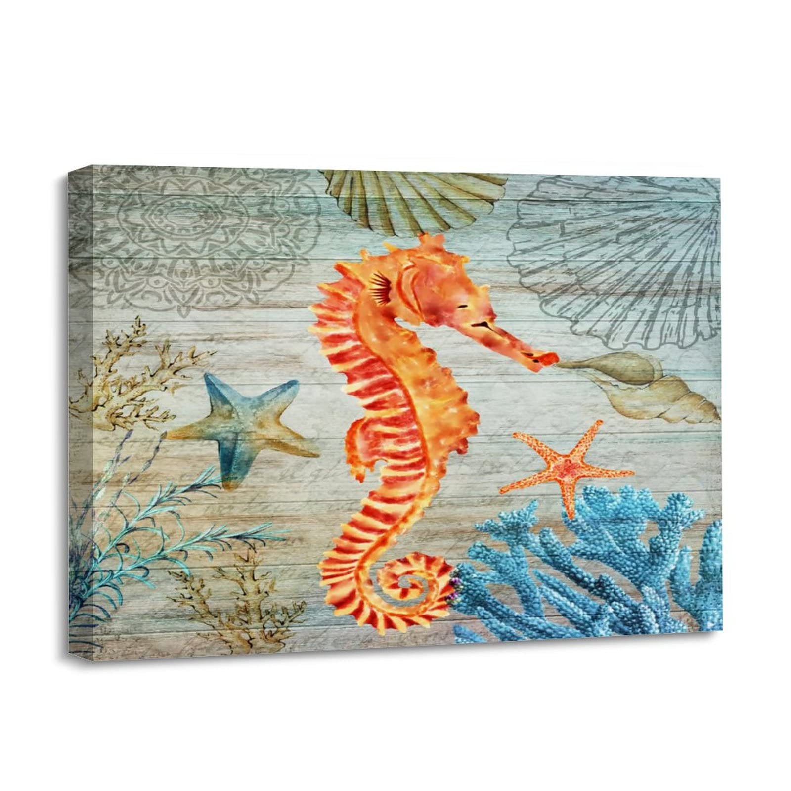 Lienzo de caballito de mar Yelolyio de gran nitidez para decoración de pared oceánica 8