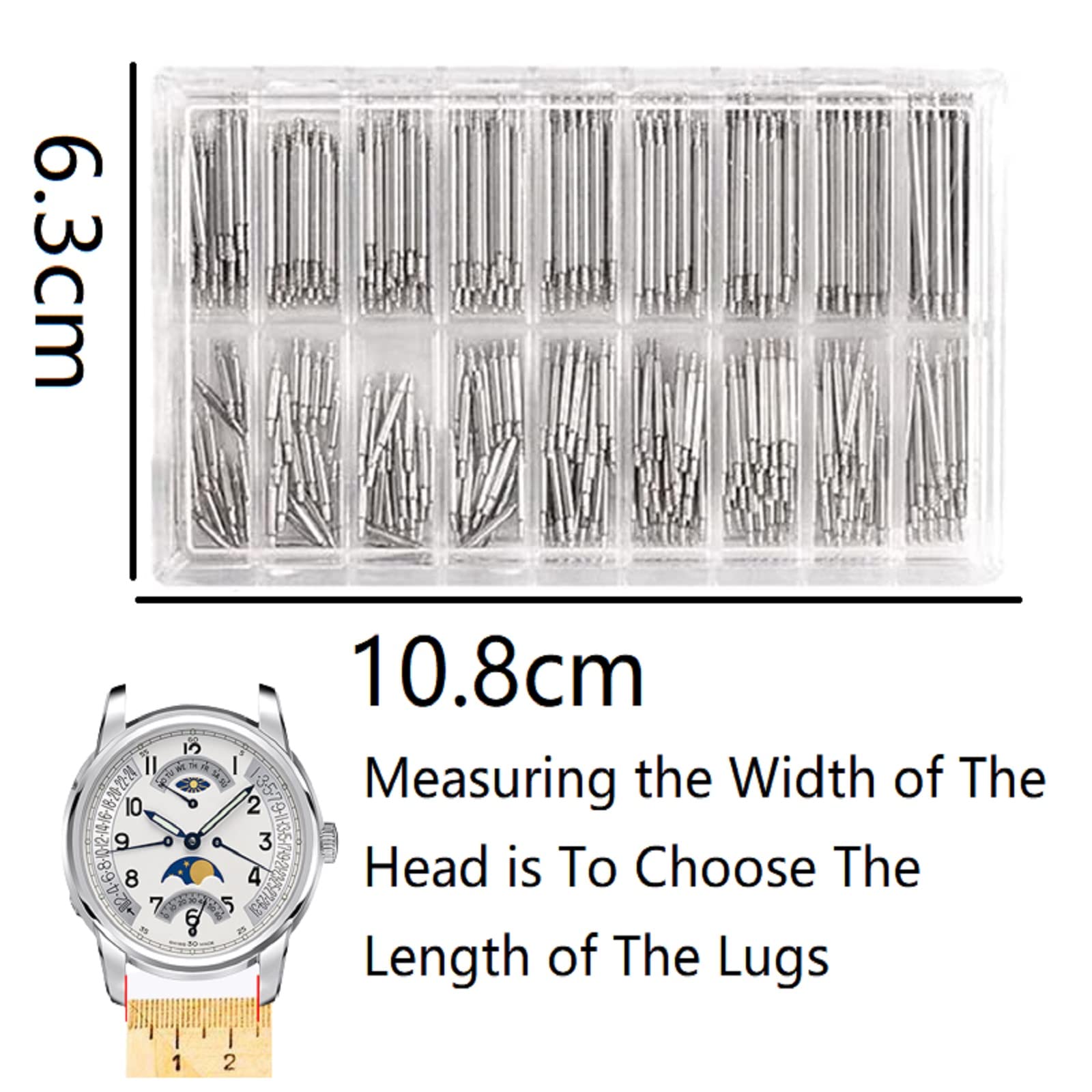 360 Barre A Molla Per Cinturini Orologio - 18 Dimensioni Da 8-25mm, Con Strumenti Di Riparazione