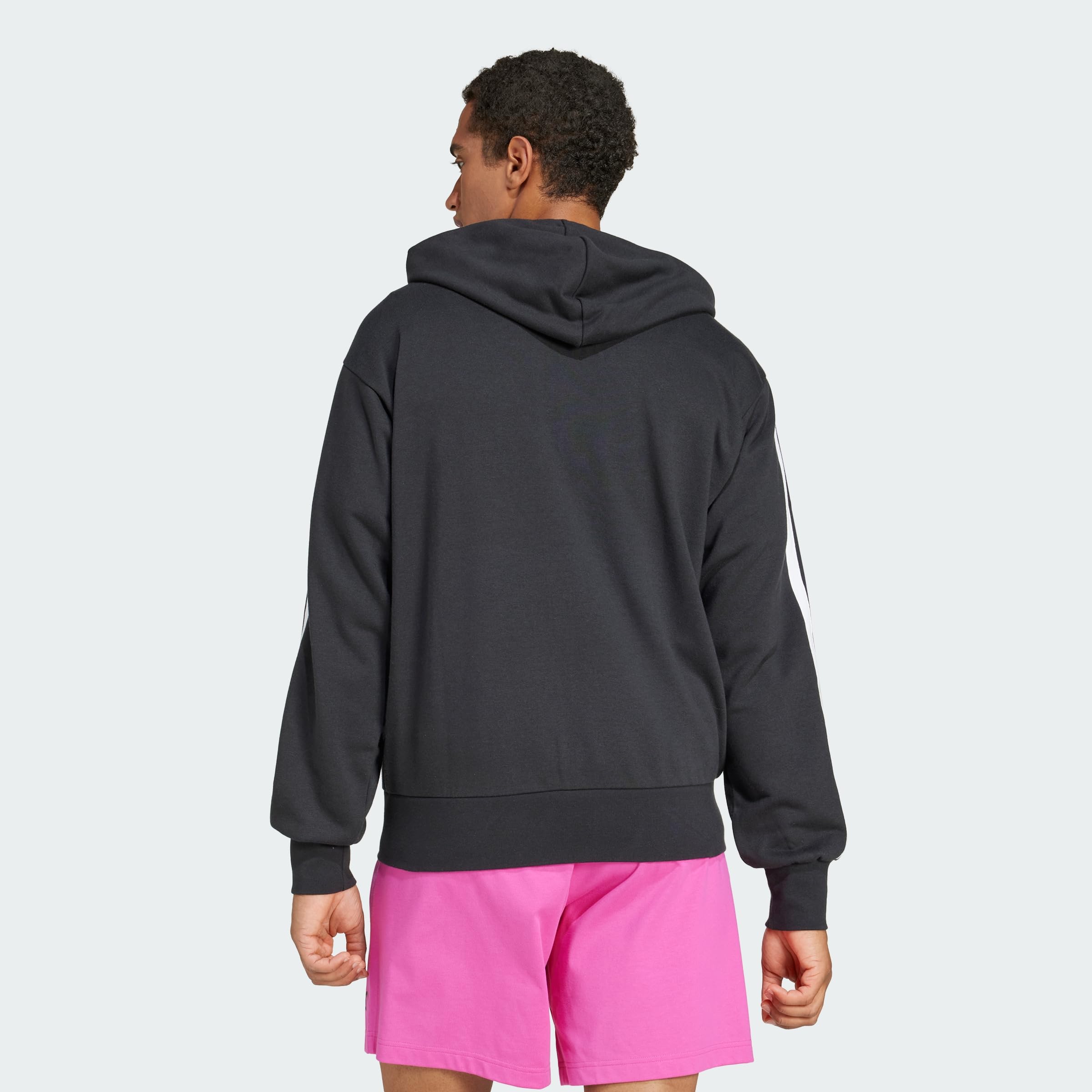 adidas Men's Chaqueta con Capucha Essentials French Terry 3 Bandas