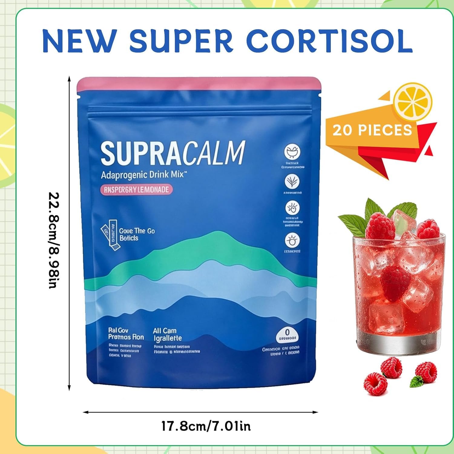 Super Cortisol Lot de 40 Packets, Favorise la Détente et la Concentration, Format Nomade