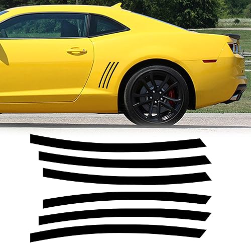 TOMALL 6 calcomanías de ventilación lateral para automóvil compatibles con Chevrolet Camaro 2010-2021 calcomanías de vinilo para ventilación lateral