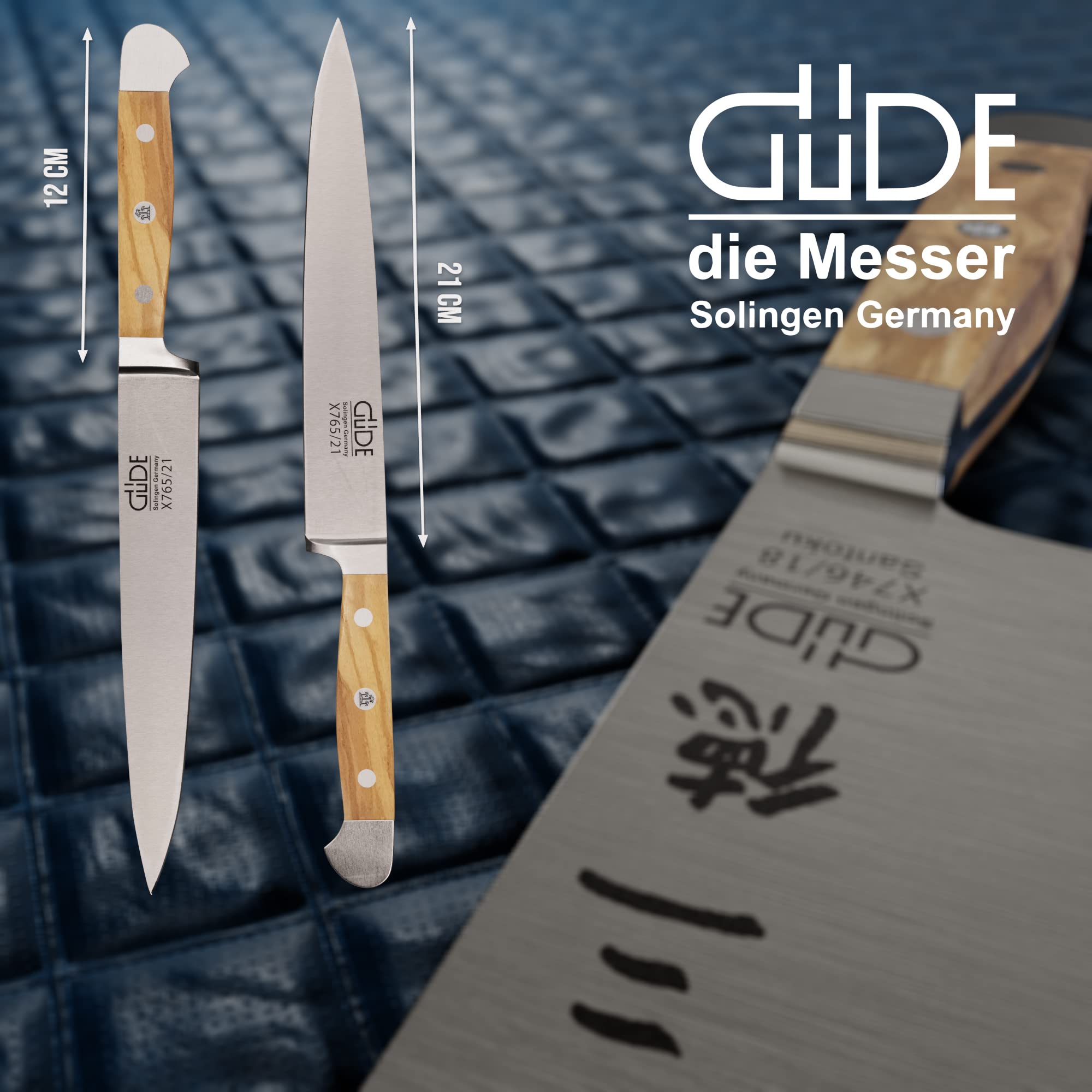 Güde X765/21 Schinkenmesser, geschmiedet, Serie Alpha Olive