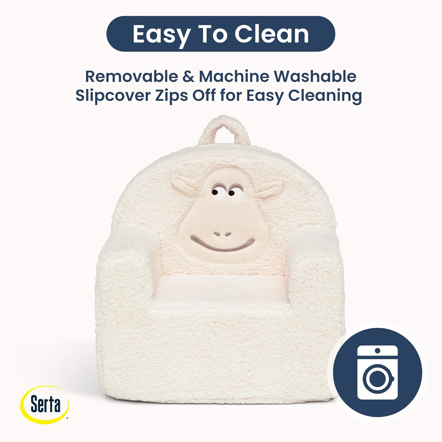 Delta Children - Serta Counting Sheep Kids Foam Chair, Cream