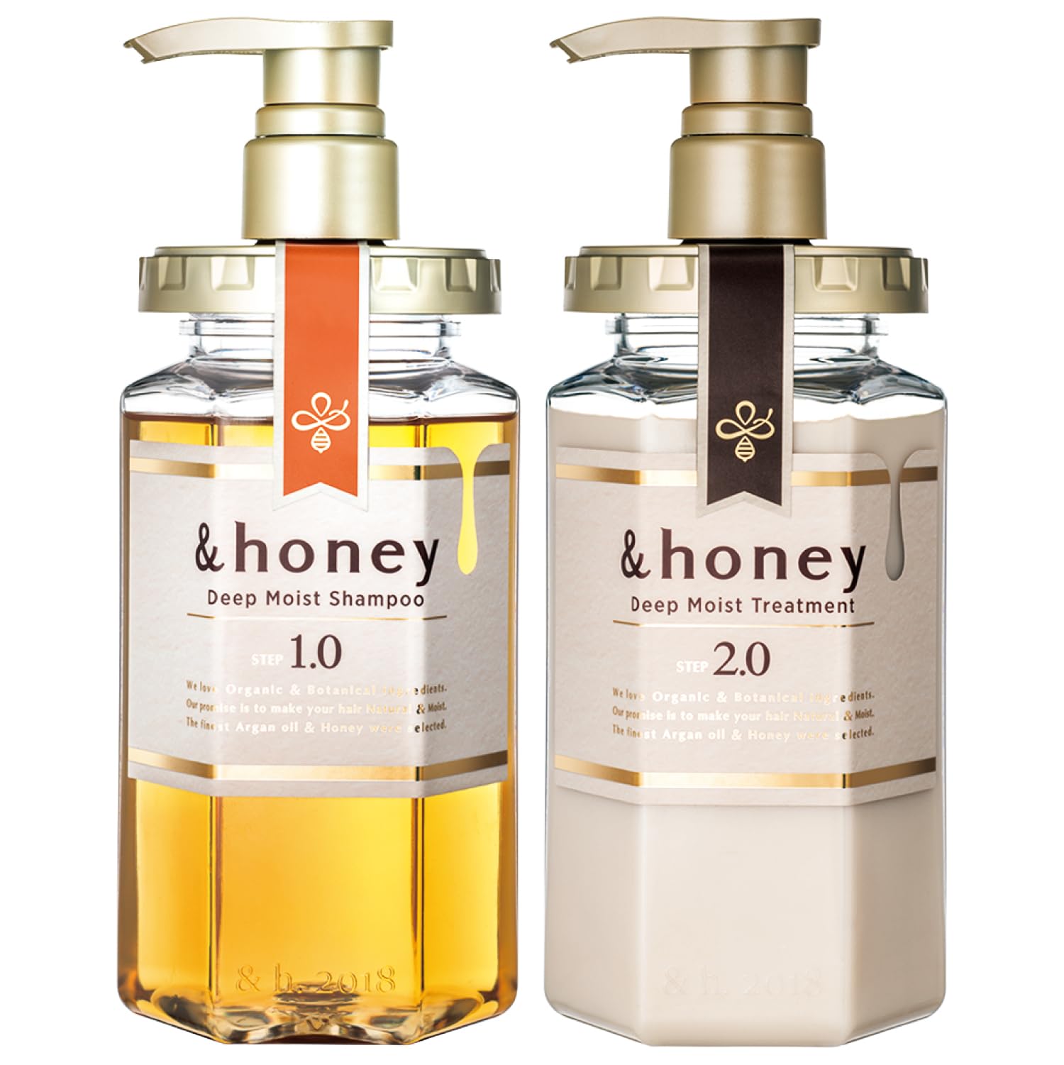 [Genuine Product] &honey Deep Moist Shampoo & Conditioner Set 440mL+450g/14.87.fl.Oz+15.69Oz (Sampoo and Conditioner Set) 15.28 Fl Oz (Pack of 2) Sampoo and Conditioner Set