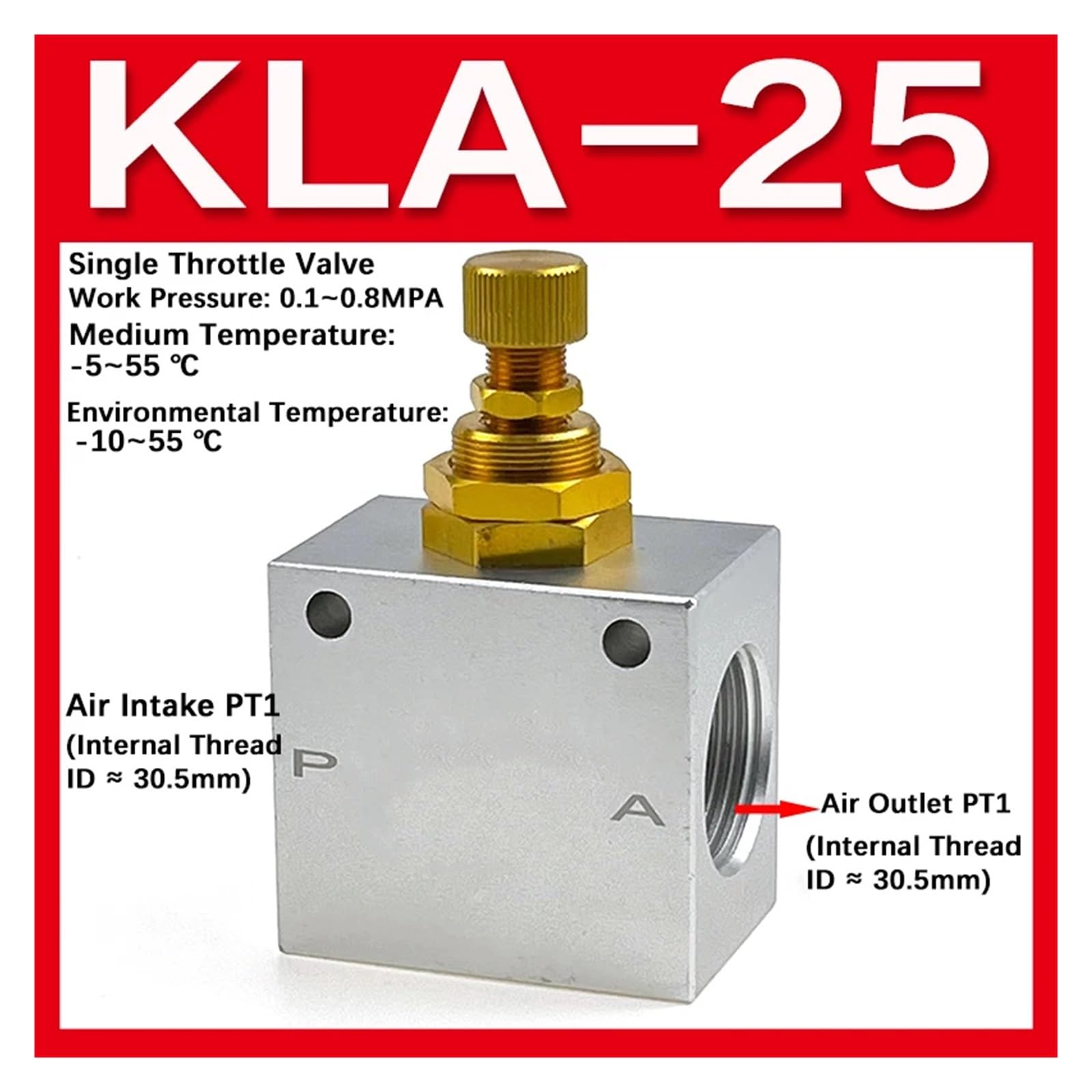 KLA-06/08/10/15/20/25 Valvola a farfalla Controllo del flusso pneumatico unidirezionale(KLA-25)