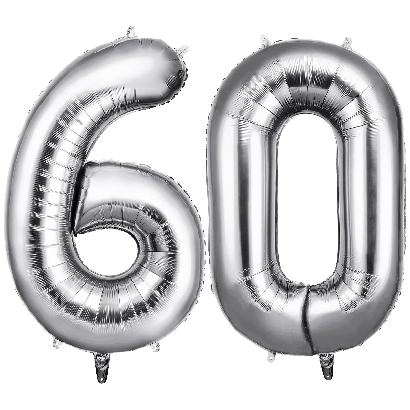OFFCUP 40 Inch Number 60 Balloon, Large Self Inflating Foil Balloons — image 1