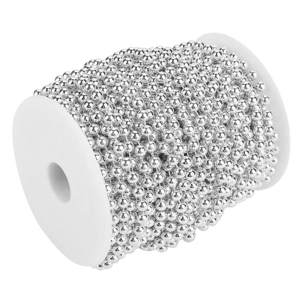 Yctze Pearl Wire Beads 25m Roll, Shiny Electroplating (SILVER) | ABS-Imitat, DIY-Hochzeitsdekoration, erhältlich in Silber, Gold