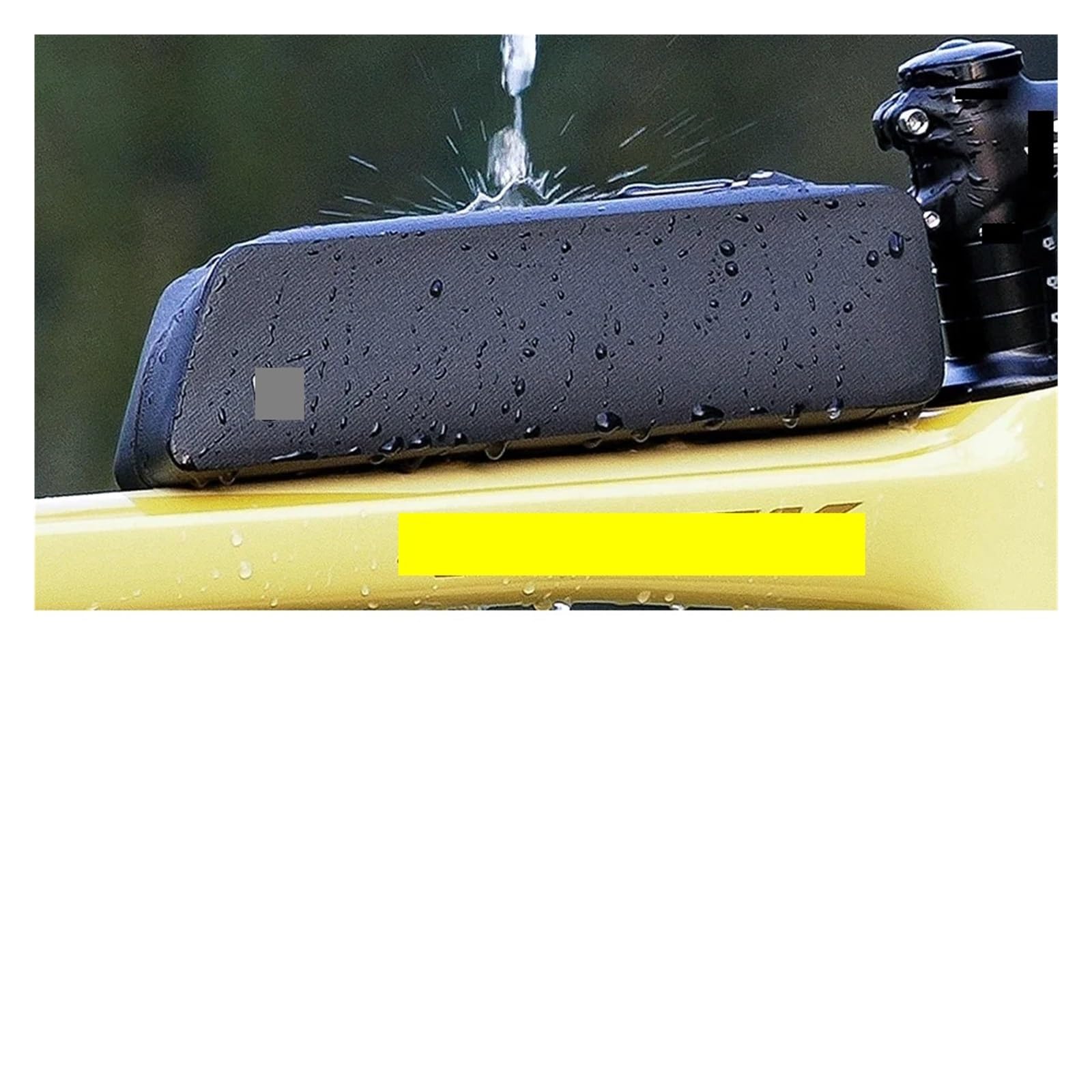 Bolsa for Tubo Superior de Bicicleta, Caja Parachoques Delantero Impermeable con Tornillo y Correa sujeción, Compatible conducción Urbana Carreras(Top Tube Bag-Black)