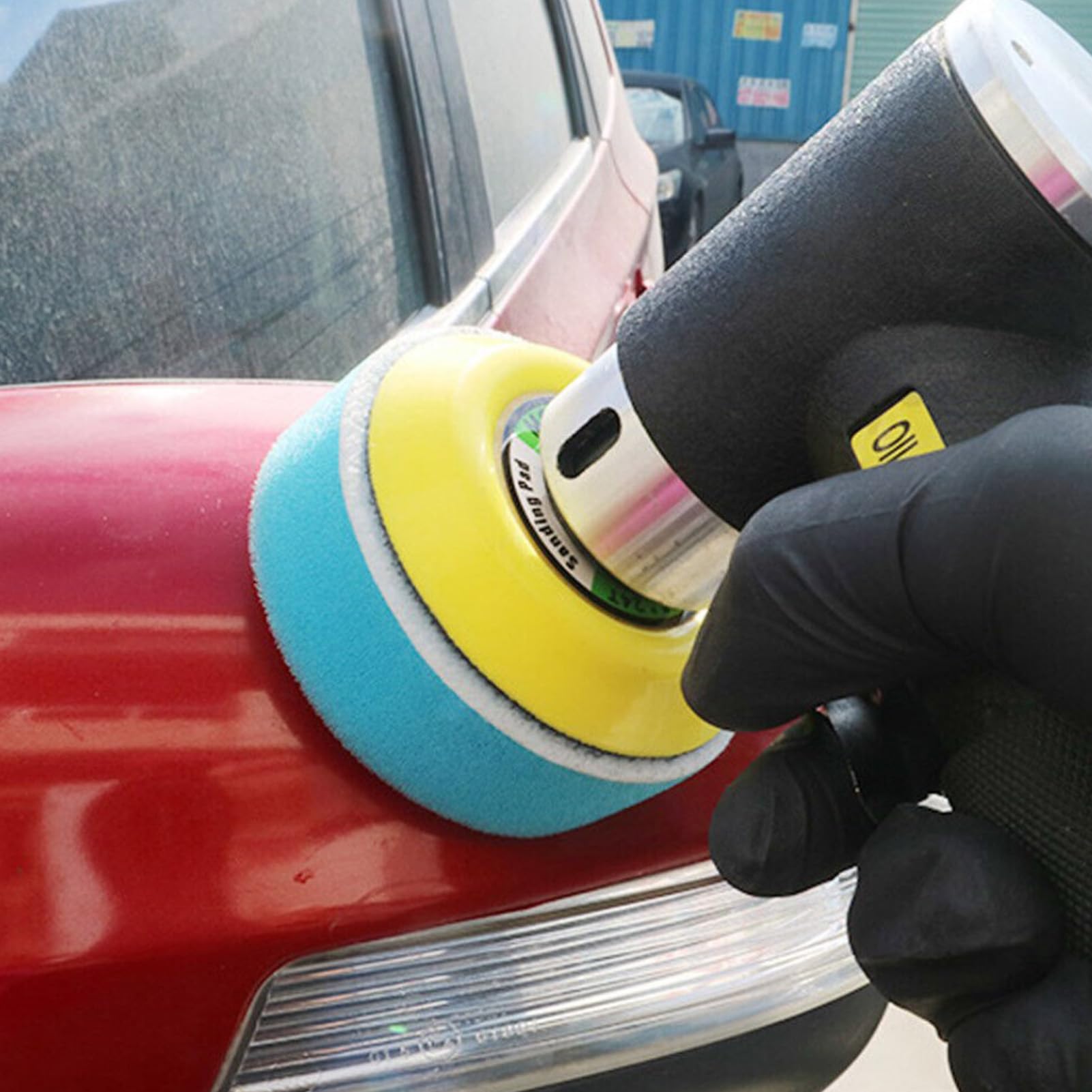 AllRight Mini-Poliermaschine Dual Action Auto-Poliermaschine Variable Geschwindigkeit Polierschwamm-Set für Auto, Boot, Motorrad 220v High Performance Exzenter-Poliermaschine mit Polierzubehör-Set