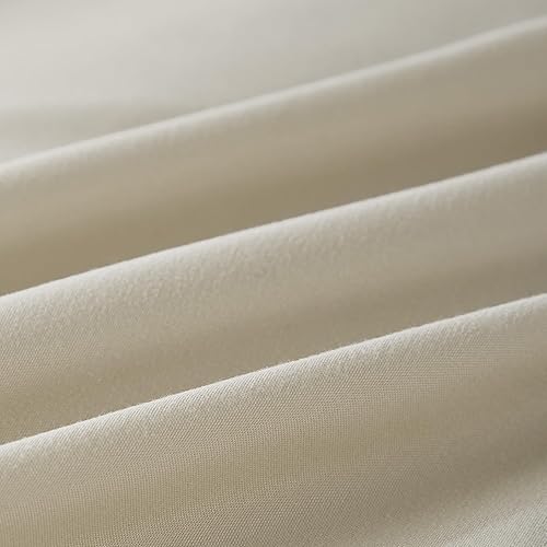 Miniatura 6 de KAKIJUMN Juego de edredón individual de 2 piezas con 1 edredón y 1 funda de almohada (caqui, individual)