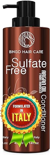 Acondicionador marroquí de aceite de argán, sin sulfatos, antiencrespamiento hidratante para mujeres y hombres, tratamiento hidratante profundo para