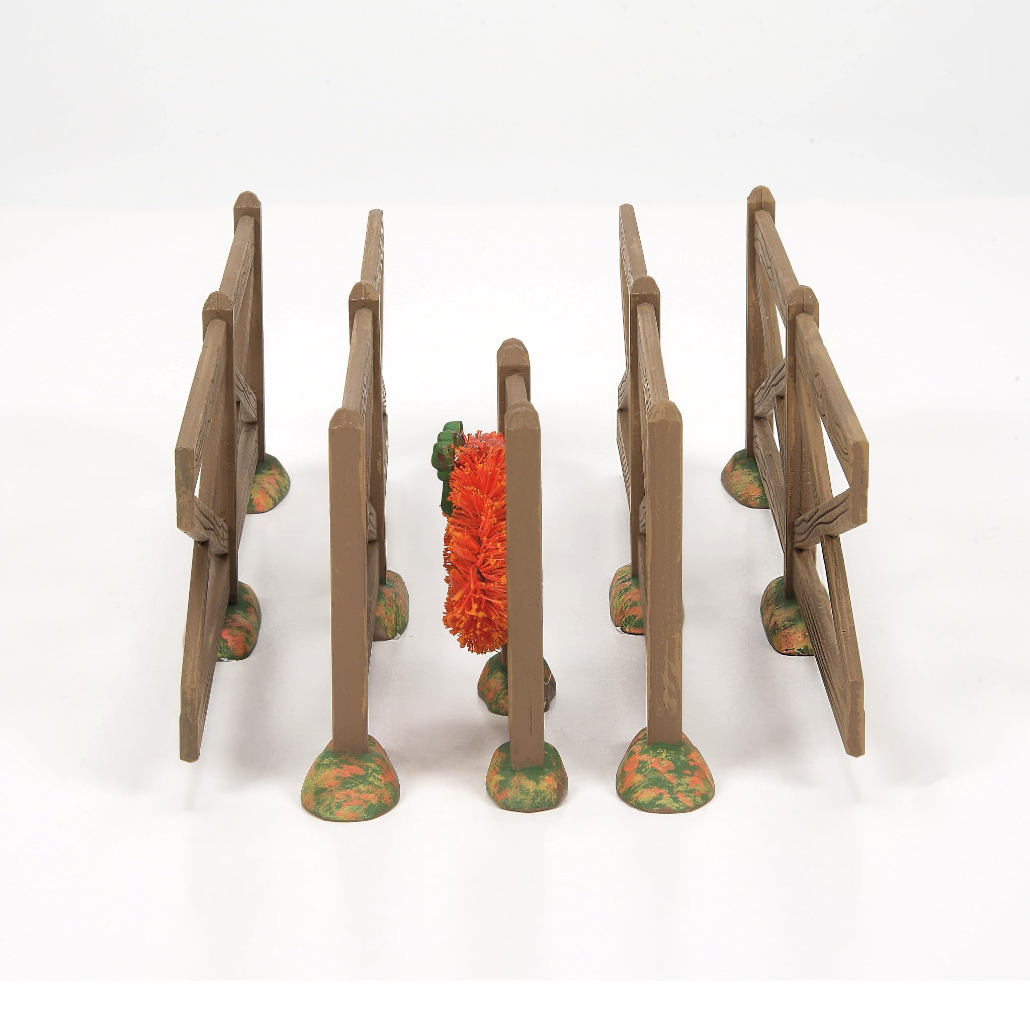 Department 56 Village Collection Accessoires Halloween Crossbuck Clôture et Portail Figurines Miniatures Différentes Tailles Marron
