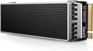 ORICO OSC SSD M.2 NVMe de 1 TB para PC desktop, SSD interno PCIe 4.0 com leitura de 7450 MB/s, TLC NAND, dissipador de calor com aletas de nível profissional pré-instalado, resfriamento IceArmor