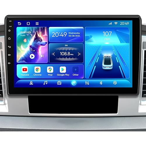 8-Cores Android Car Stereo for Dodge Ram Pickup 1500 (2006-2008) 2500/3500(2006-09) Chrysler PT Cruiser Jeep, Wireless CarPlay Android Auto 5G WiFi Bluetooth GPS Touch Screen Upgrade Radio Player