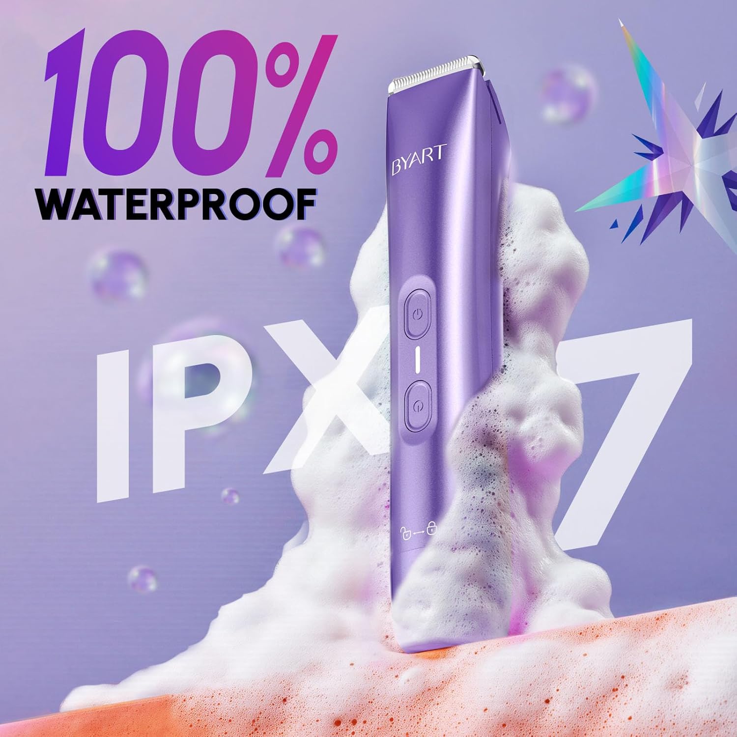 Bikini Trimmer for Women Dual Head – IPX7 Waterproof & Painless Electric Razors for Pubic Hair, Face, Legs, Underarms – Portable Cordless Shaver with Fast Charging, Self Care Gifts for Women - Image 5