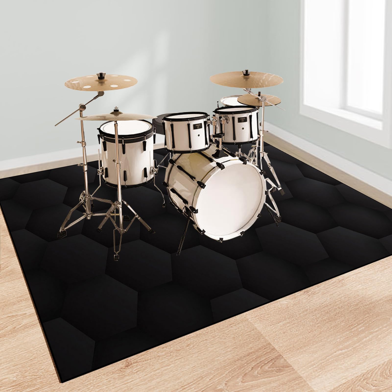 Mata do baterii elektronicznych dźwiękoszczelna mata bębnowa mata ochronna do akcesoriów perkusyjnych instrumenty muzyczne mata podłogowa mata akumulatorowa 180 x 160 cm