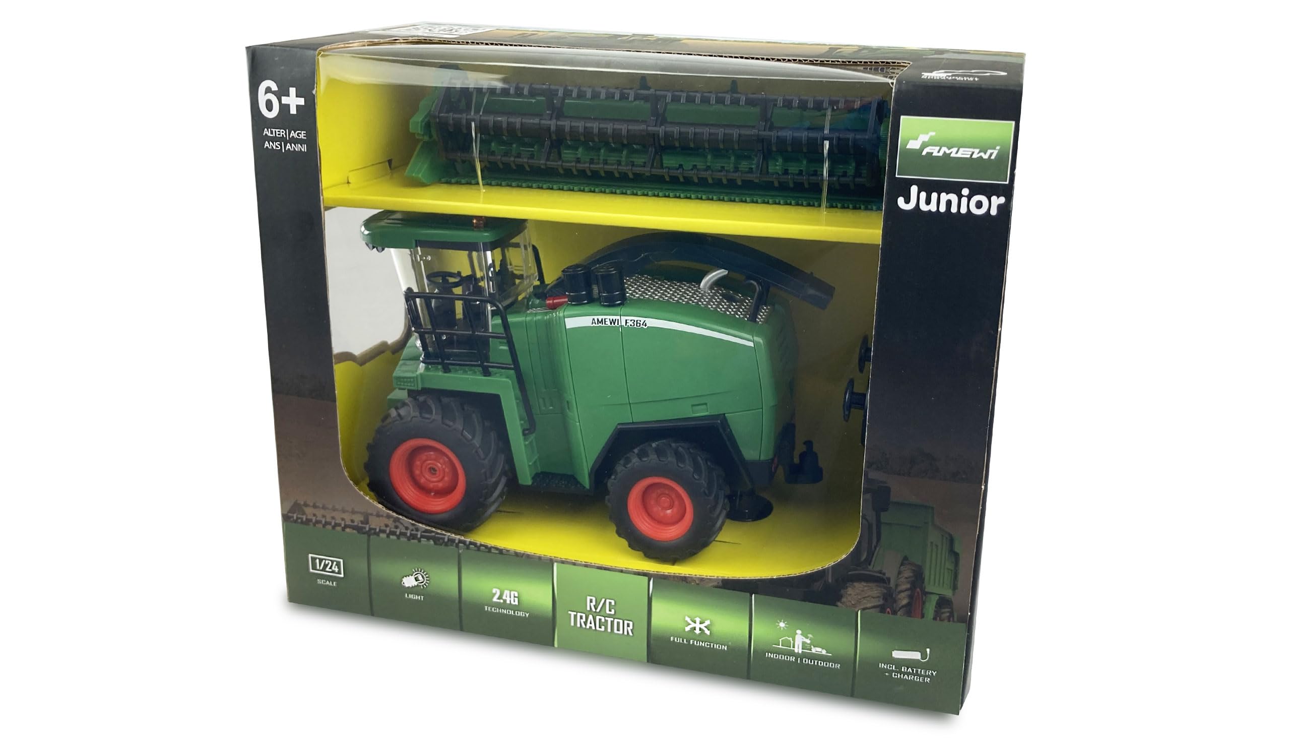 Amewi 22642 kombajn zbożowy RC, światło i dźwięk, 1:24 RTR zielony