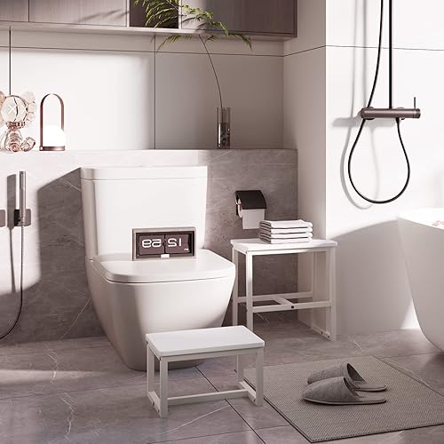 Miniatura 6 de iTsst Taburete de escalón para adultos y niños, soporta hasta 500 libras, 3 en 1, resistente taburete de dos pasos para Kichenbañocamas altas, marco