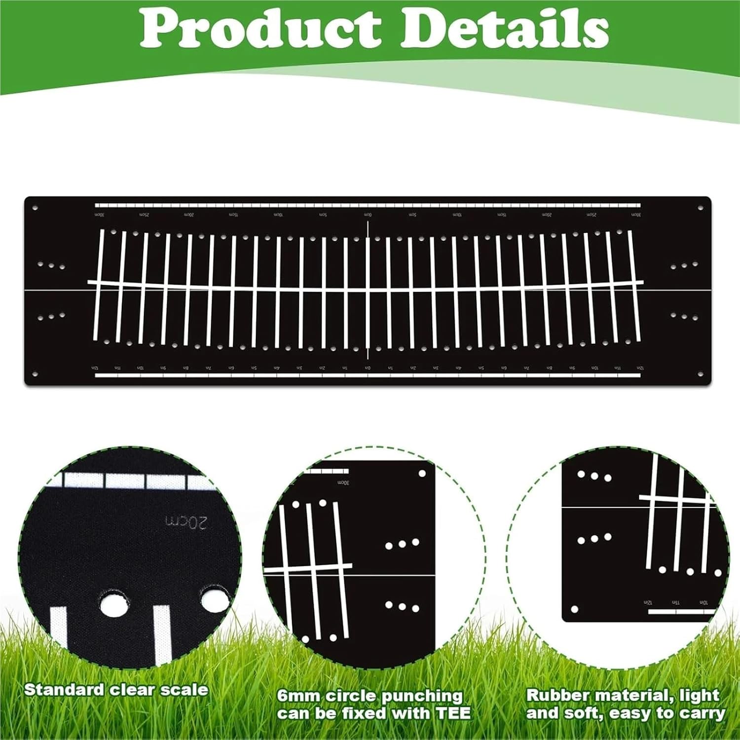 Indoor Golf Putting Mat with Alignment Track and Putter Training Practice Aid