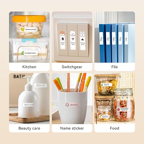 Miniatura 4 de NIIMBOT D11 - Cinta para etiquetar D110, cinta de etiquetado autoadhesiva de repuesto de 0.55 x 1.97 pulgadas, cinta térmica para etiquetas para el