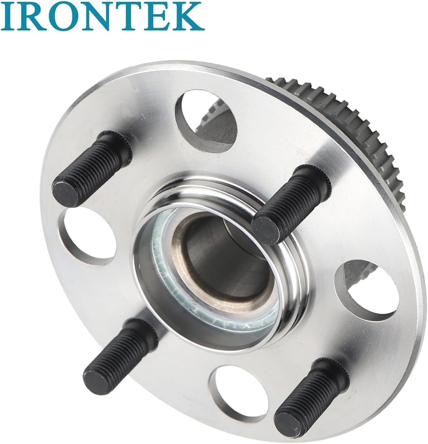 IRONTEK Rear Wheel Hub and Bearing Assembly (4 Lug W/ABS) fits Honda for 2001-2005 Civic LX/EX/GX/DX/HX, 02-05 Civic Si, 03-05 Civic Hybrid, 04-05 for Civic Value 2PCS 512175x2