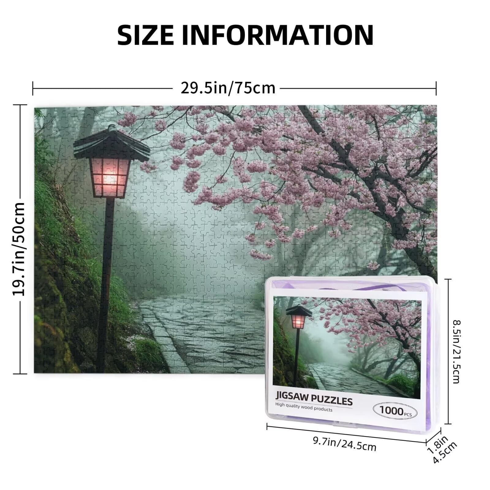 Puzzle krajobrazu, 1500 elementów, puzzle z drzewem, dla dorosłych, z pudełkiem na prezent, "zrób to sam", duże drewniane puzzle dla dorosłych, gra zręcznościowa dla całej rodziny, prezenty dla kobiet