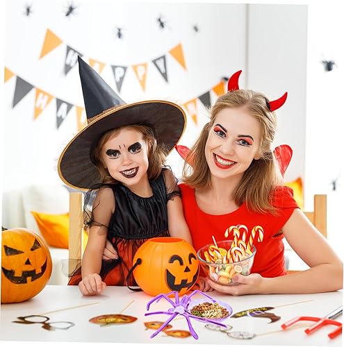 Miniatura 9 de Alipis Plato de araña, bandeja de servir en forma de araña de Halloween, plato de frutas de plástico, bandeja decorativa de postre para decoración