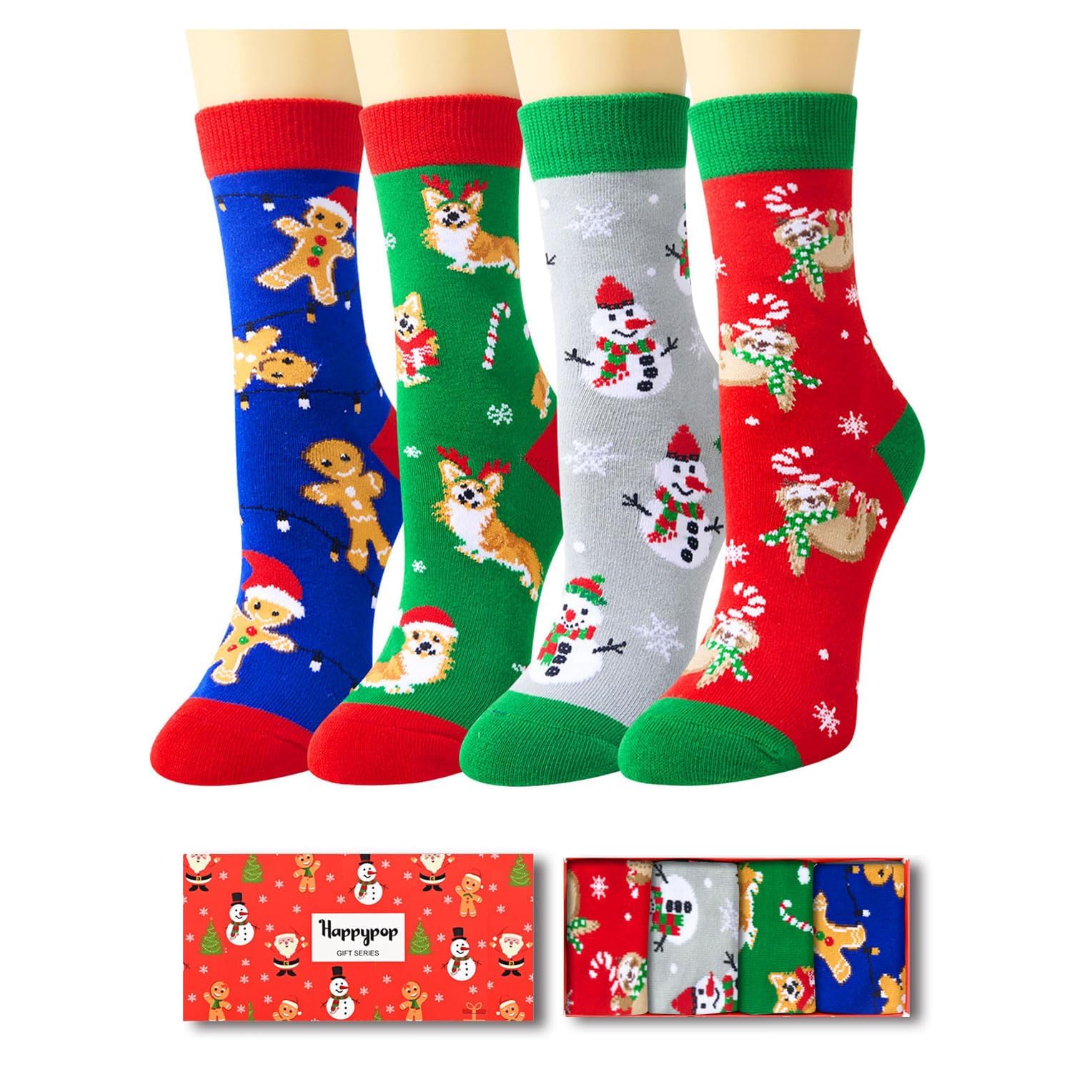 HAPPYPOP Christmas Gifts Stocking Socks for Teens - Xmas Stocking Stuffers for Kids Adults