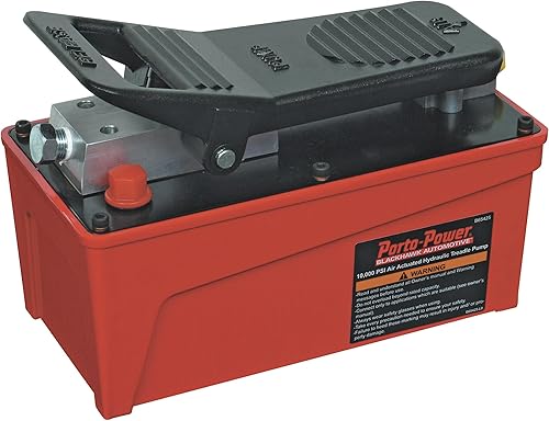 Porto-Power B65425 Bomba neumática accionada por pie (depósito de 10,000 psi, 91 pulgadas cúbicas), 5 rojas