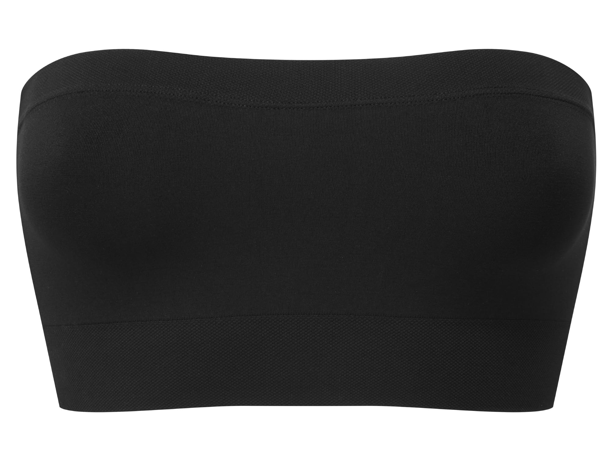 Heist Softskin Bandeau, Supersoft, Ultra Comfort, Strapless, Seamless Women's Bra (Black, XL)