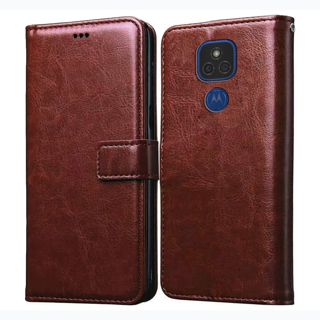 Casotec Flip Cover for Motorola Moto E7 Plus | Premium Leather Finish | Inbuilt Pockets & Stand | Flip Case for Motorola Moto E7 Plus (Brown) (B09PRHXXDN) Amazon Price History, Amazon Price Tracker