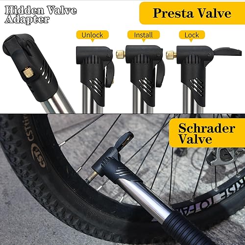 Miniatura 6 de Kit de reparación de bicicletas, bolsa de reparación de bicicletas con bomba de neumáticos, kit de herramientas de bicicleta para viajes de