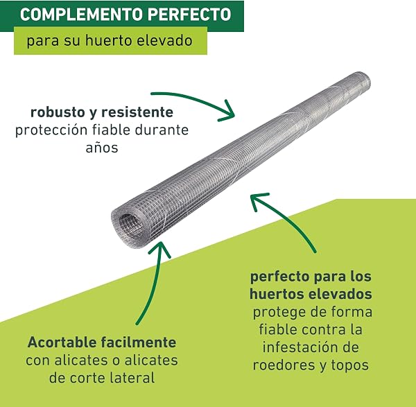 Windhager Rejillas para topillos en Camas elevadas, Barrera Molar, Rejilla de protección para Camas elevadas, 2.1 x 1.1 m, Color Plata, 79013 - 4