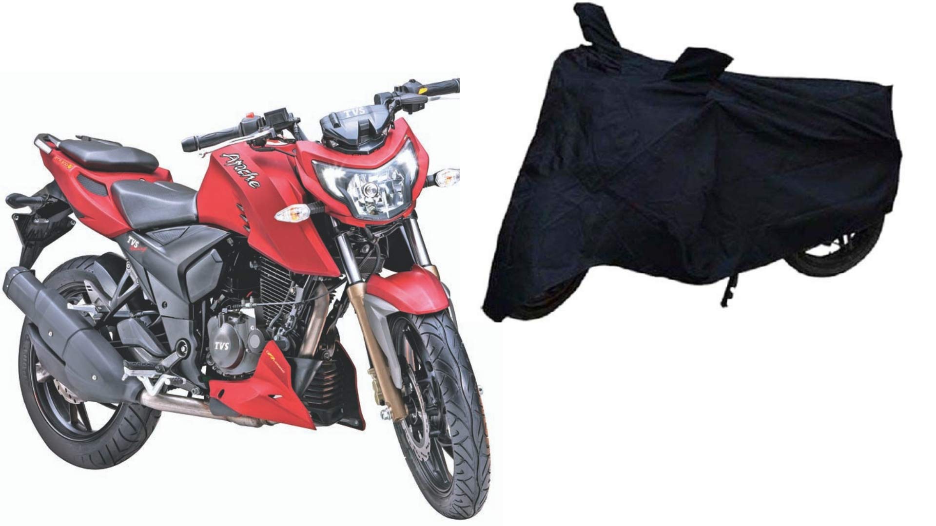 SHEEN Waterproof Bike Cover with Mirror Pocket | Dustproof UV Protection Bike Body Cover for Apache RTR 200 (Black) (B07RK4RWFJ) Amazon Price History, Amazon Price Tracker
