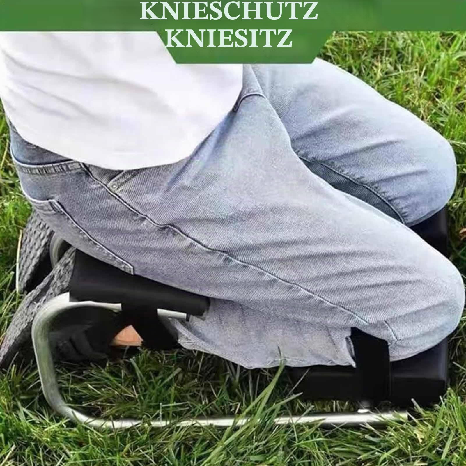 Kniesitz Für Die Gartenarbeit Knieschiene Mit Sitz Kniepolster Für Die Gartenarbeit Stuhl Aus Edelstahl Tragbarer Kniesitz Beinschiene Kniesitz Zum Schutz Der Knie Füße Und Beine, Schwarz