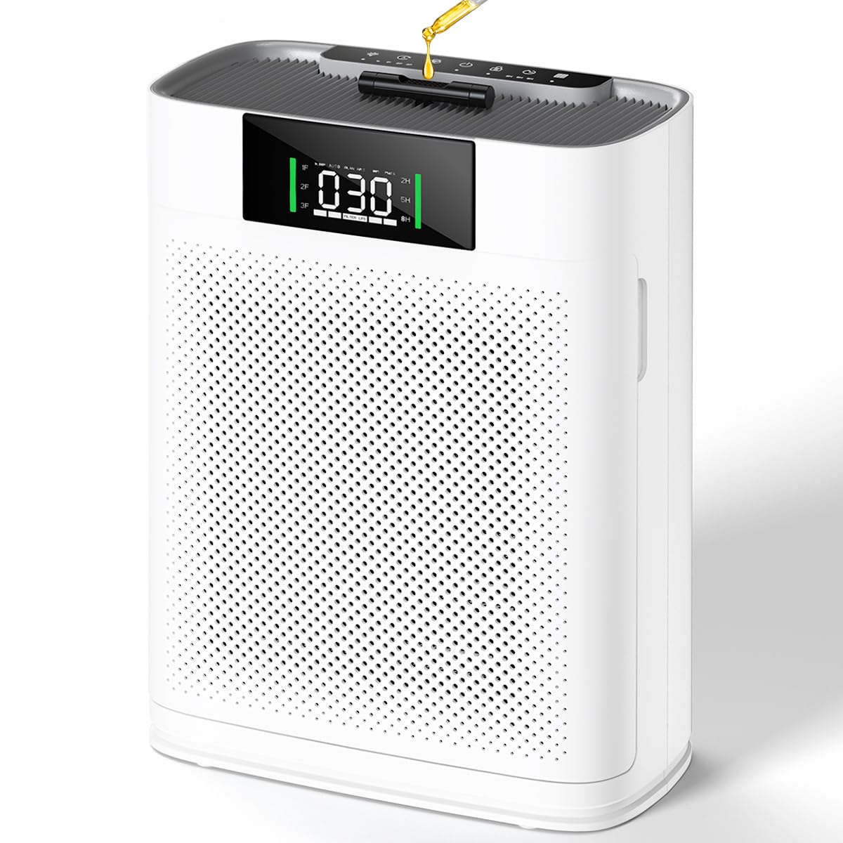 Air Purifier for Large Room up to 1500 Sq Ft, Honeyuan Air Purifiers for Home Pets, with PM 2.5 Display Air Quality Sensor, Aromatherapy, Gray-picture-28