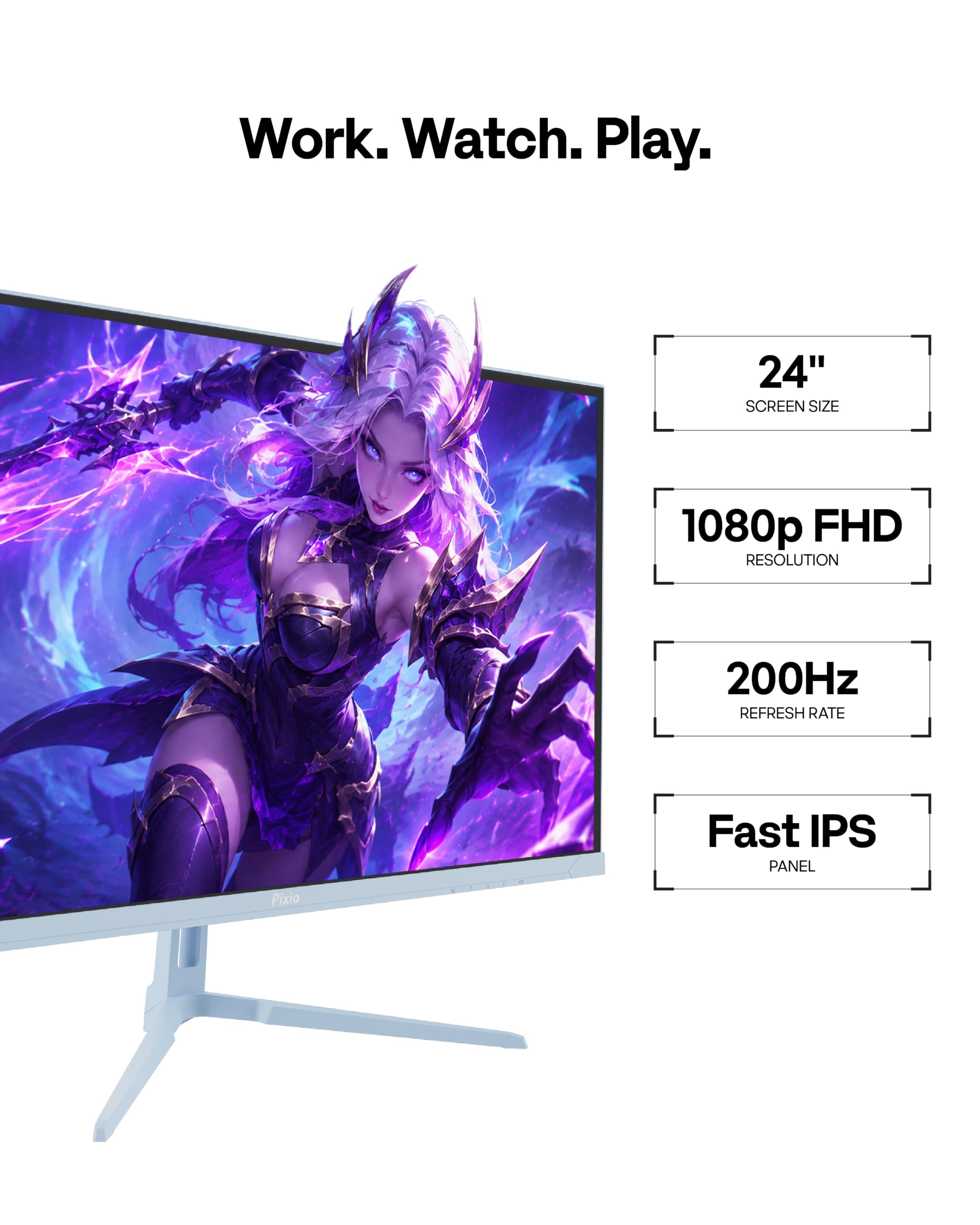 Amazon.com: Pixio PX248 Wave Blue 24 inch 200Hz Refresh Rate FHD