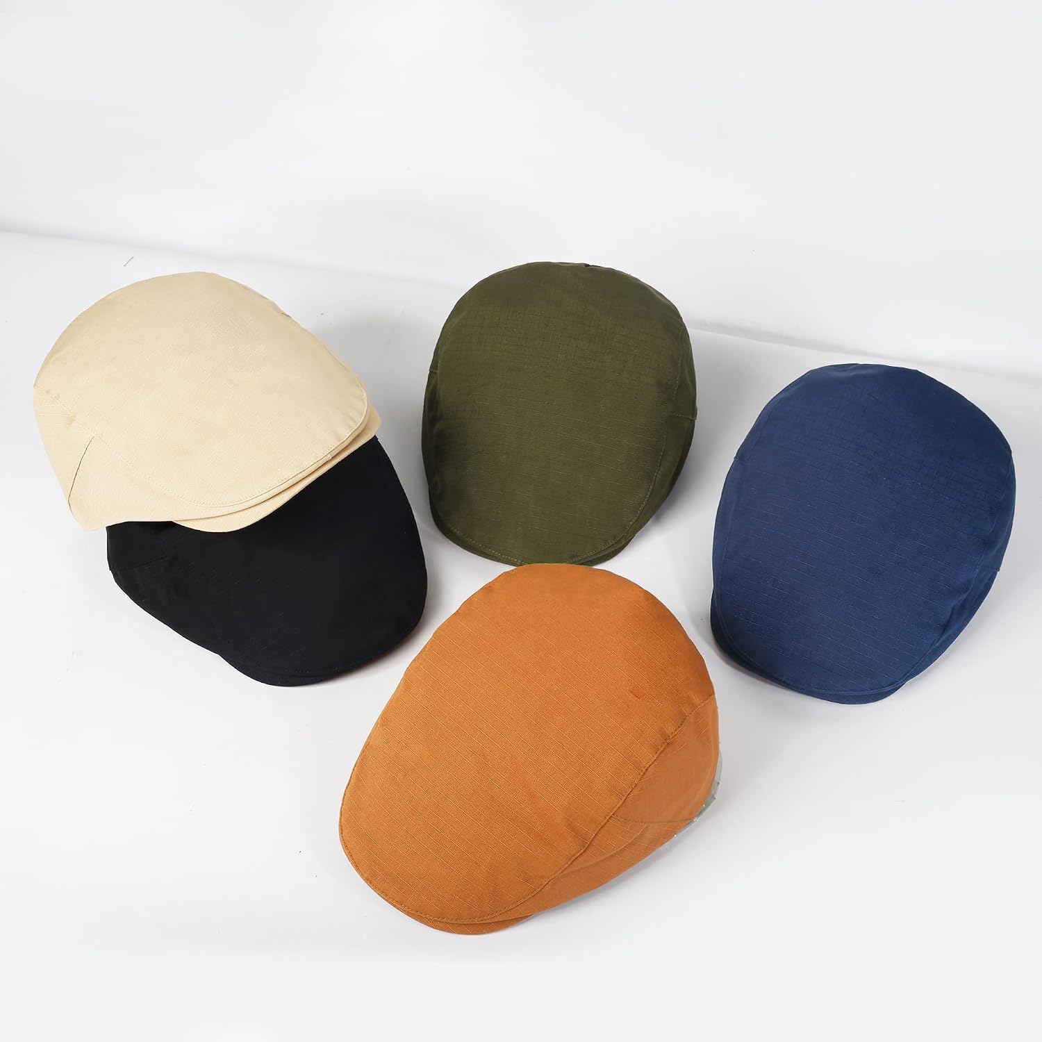 2Pcs Men's Newsboy Cap Cotton Flat Ivy Gatsby Driving Hat