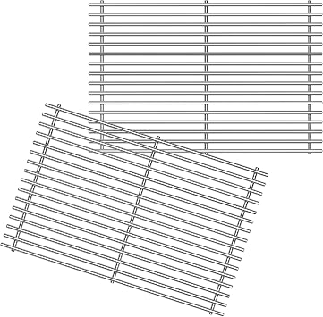 7525 7638 Grill Grates Replacement Parts for Weber Weber Spirit 300 and GS4 Spirit II 300 Series, Spirit 700,17.4" Cooking Grid for Genesis Silver Gold Platinum B & C,2 Packs