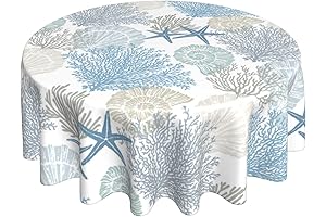 Premium Nautical Coastal Tablecloth: Adorn Your Table with Seaside Charm