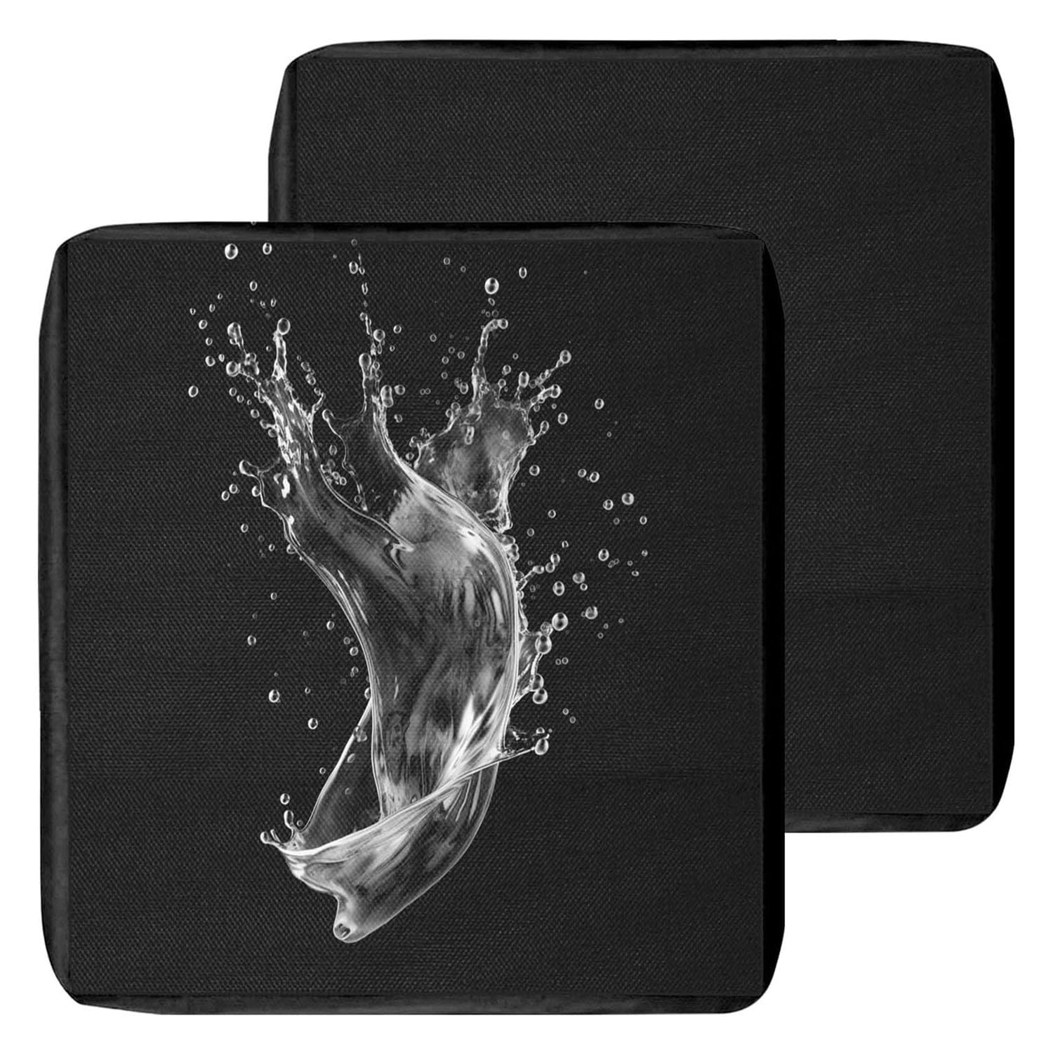 MSNCS 1/2/4 PCS Sofa Seat Cushion Covers Outdoor Waterproof,Garden Replacement Furniture Seat Covers with zipper,Washable,for Indoor Outdoor Patio Sofa(Black,63x68x12cm 2pcs) — image 1