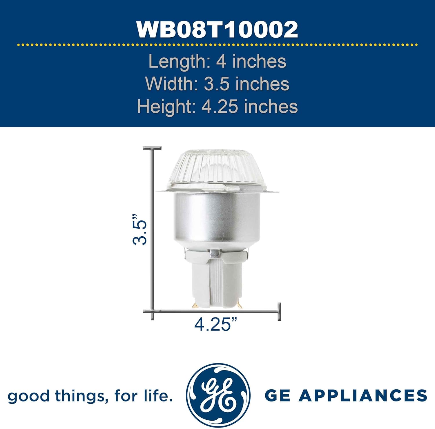GE WB08T10002 Genuine OEM Lamp Housing Assembly for GE Ovens
