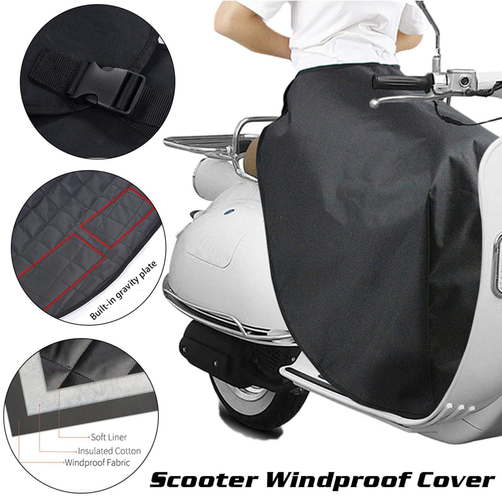 Couette de Pare-Brise de Voiture électrique, Coton de jambières de Voiture de Batterie, Pare-Brise Froid et Chaud d'équitation d'hiver, Garde-Jambe imperméable de clôture