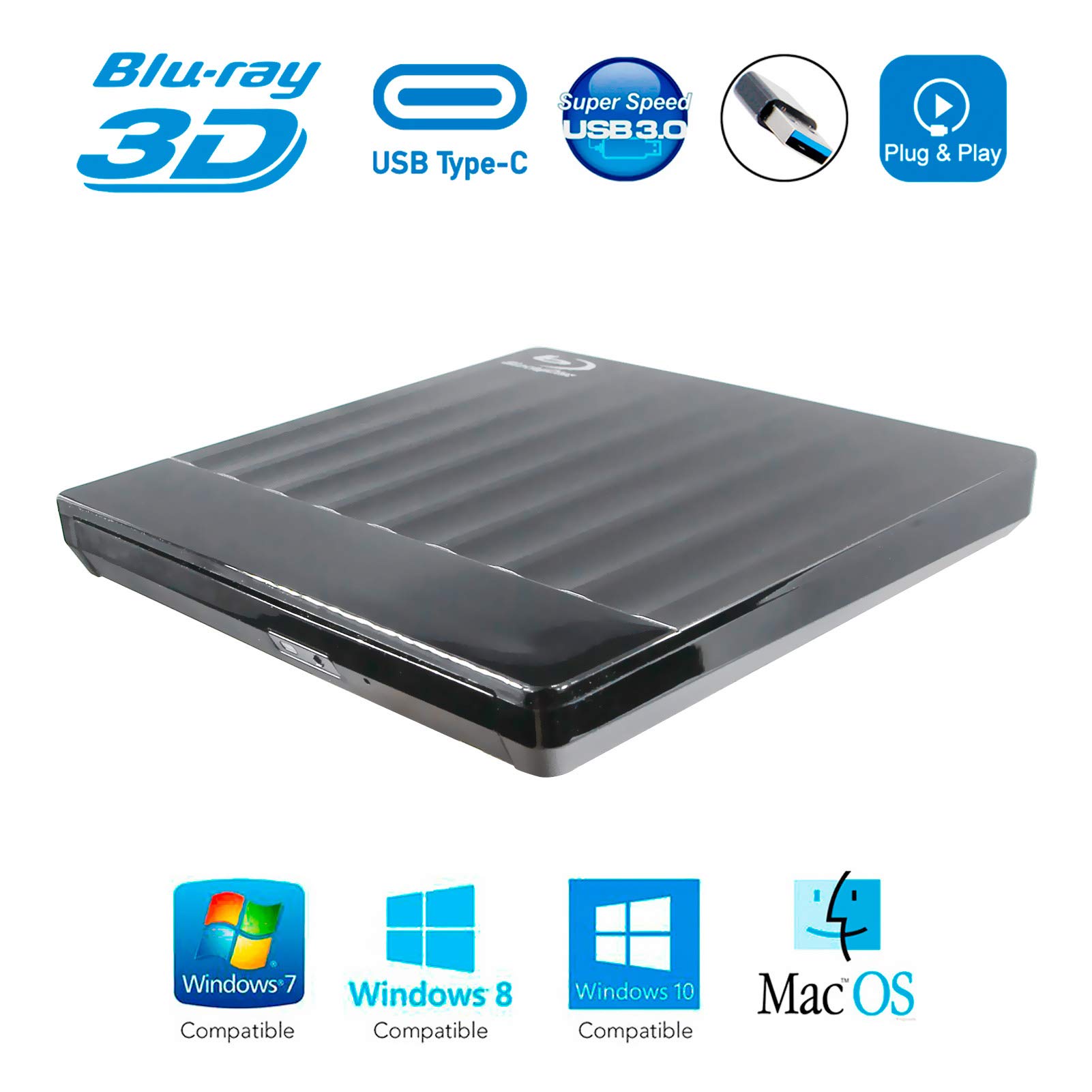 Amazon.co.jp: USB 3.0 USB-C 外付けブルーレイライター光学ドライブ