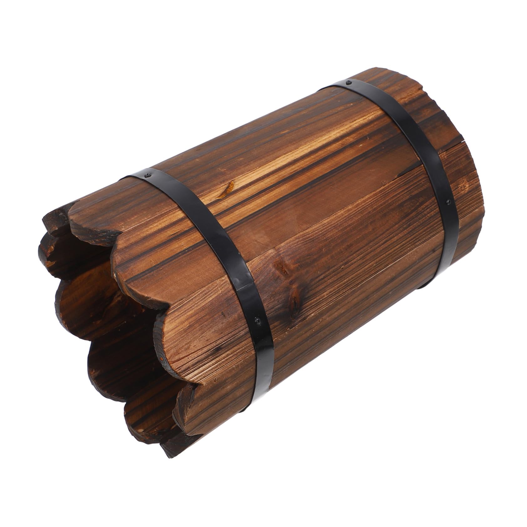 SUPVOX Fioriera Legno Vasi Ovali per Piante Bonsai Fioriera Retro in Legno Vaso per Piante Grasse