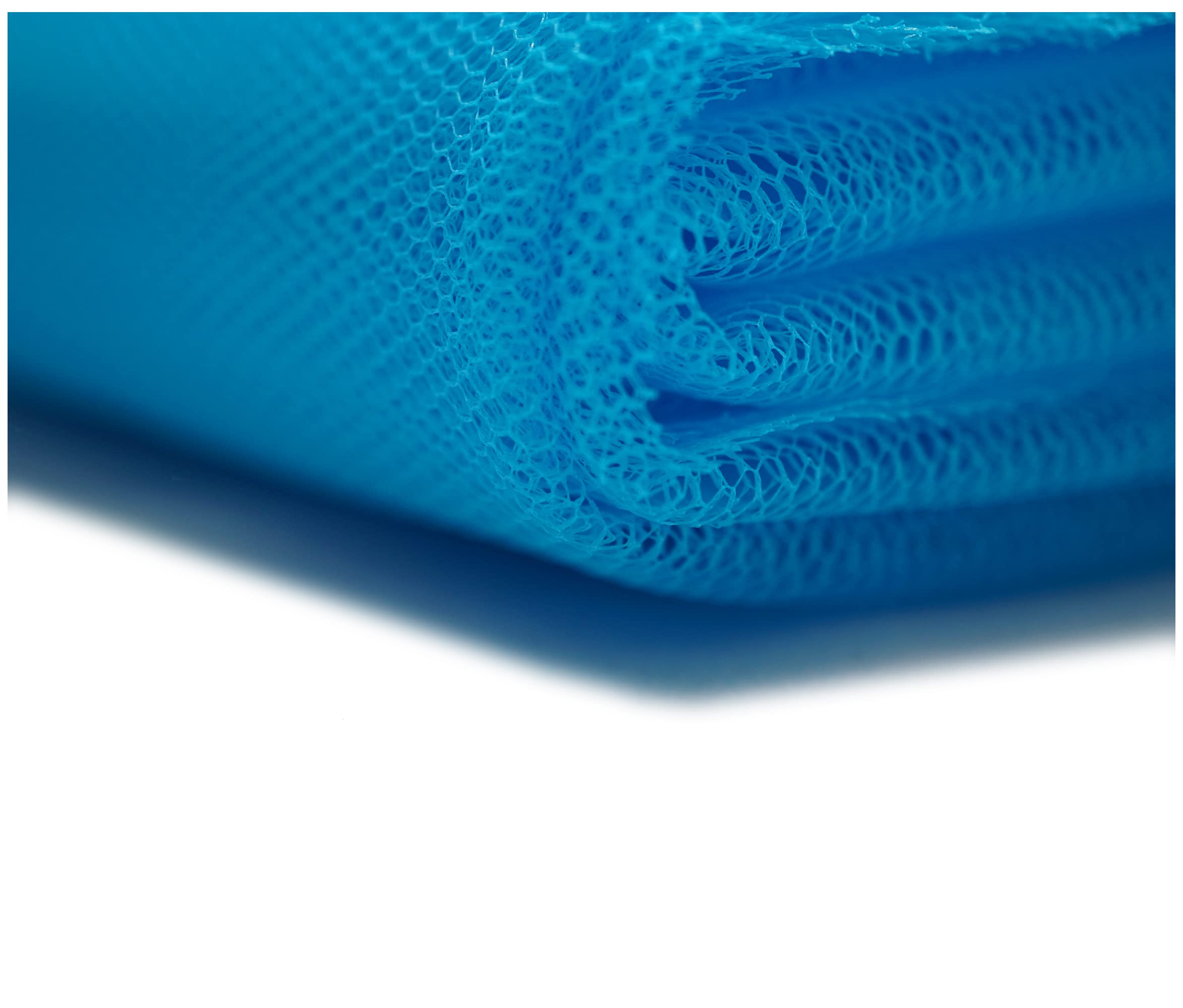 Sheer Dress Net Mesh Fabric Tutu Tulle Mesh Dancewear Stiff Flare Free Nylon Wedding Bridal Veil Material 150cm Wide (4000 x 150cm / 1575" x 60", Flo Blue)